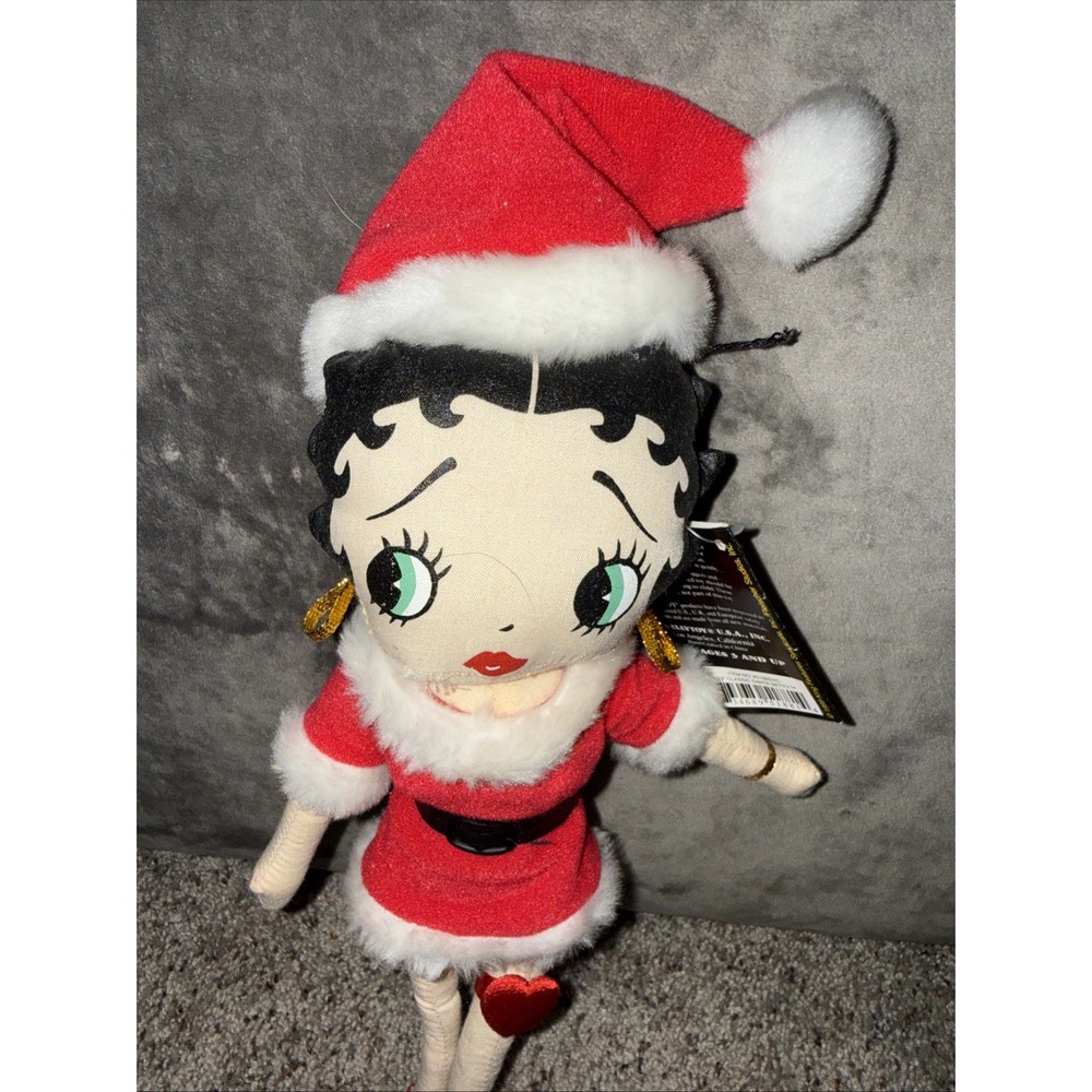Santa‎ Betty Betty Boop Stuffed Doll KellyToy 12"w/Tags 1999 - Picture 2 of 6